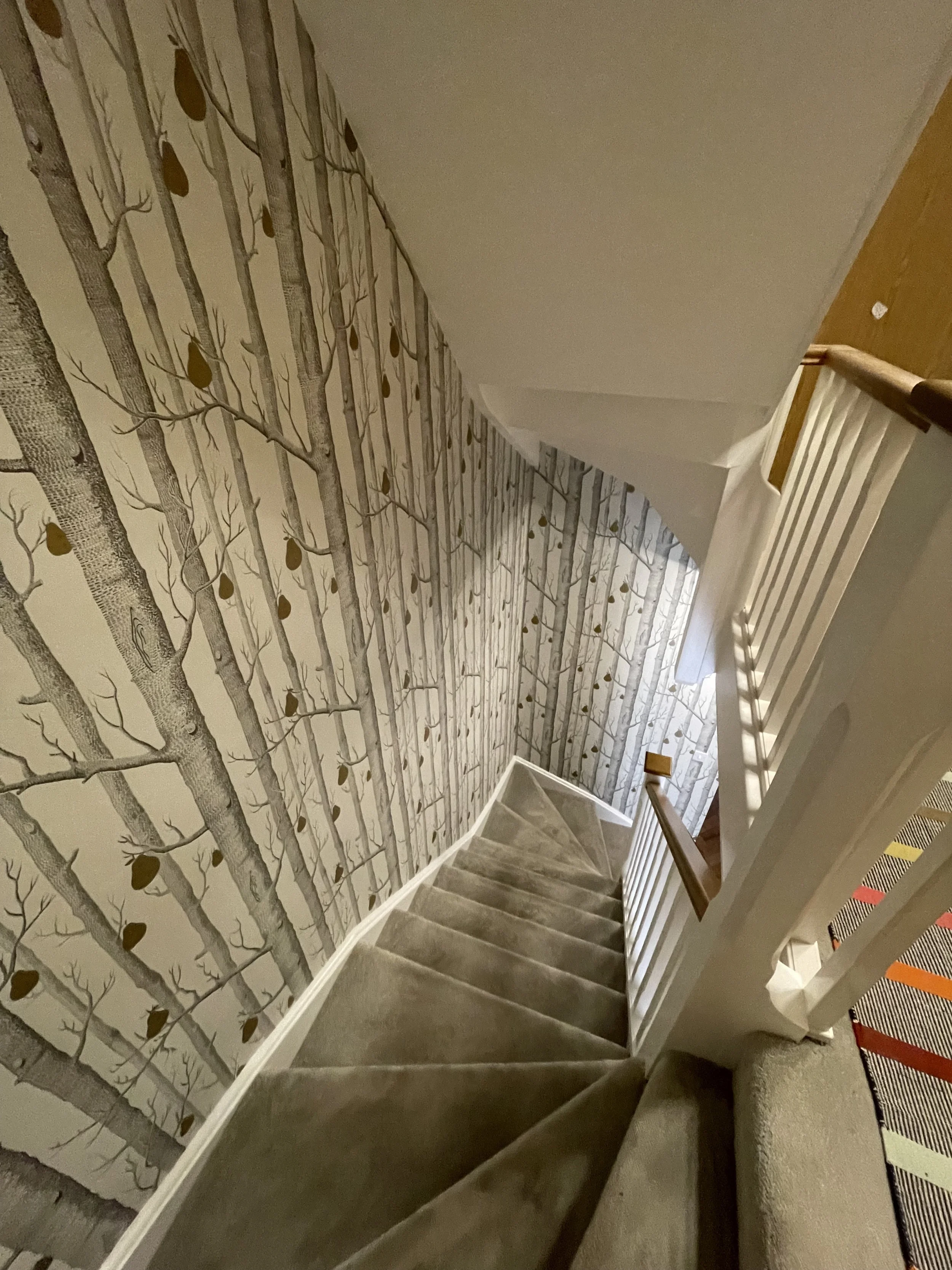 In-progress view for The Hicks Hexagon Entrance, wallpaper project in Muswell Hill