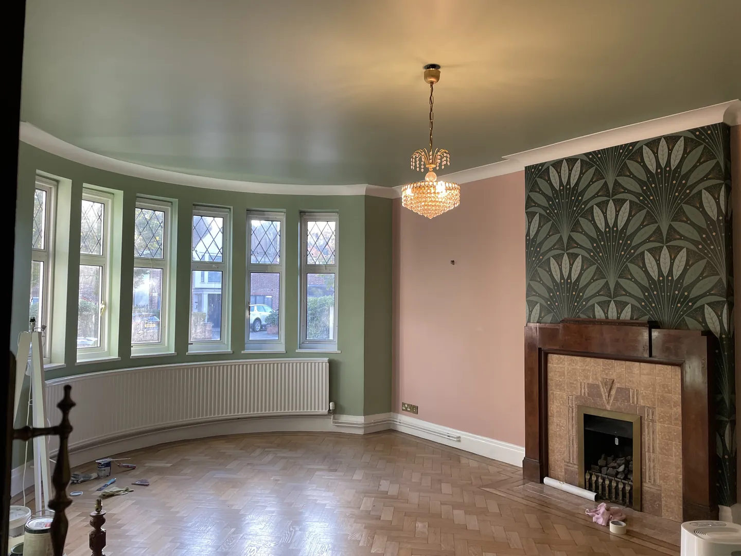 Finished period reception room painted by Anna's Decorating in Highgate
