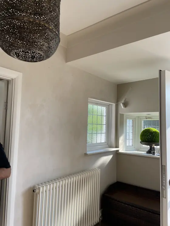 Hampstead interior with warm Venetian plaster carried through connected living spaces additional project view 2
