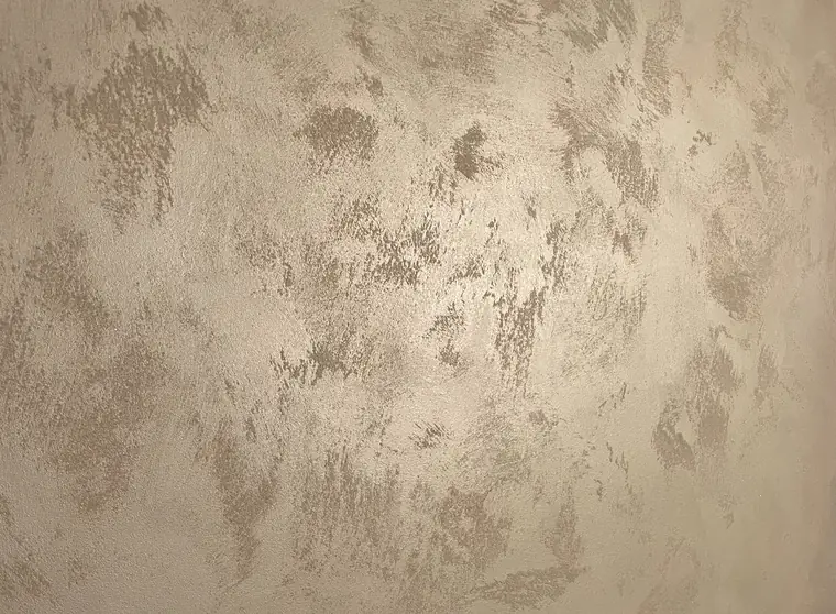 Warm Venetian plaster wall texture in a Hampstead interior